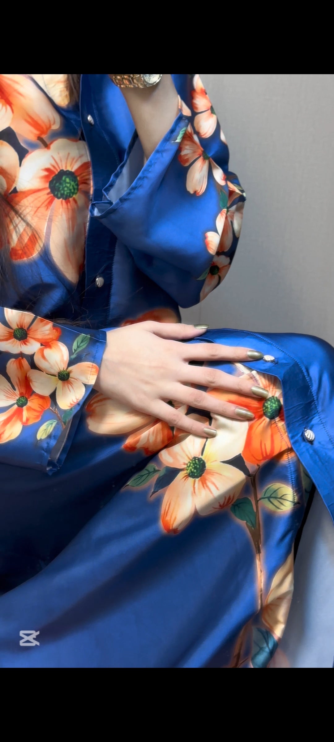 Alhazeh's Floral Silk Maxi