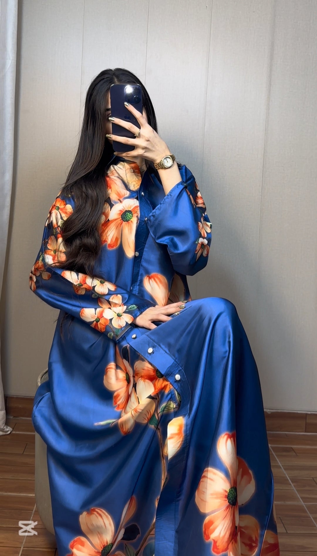 Alhazeh's Floral Silk Maxi