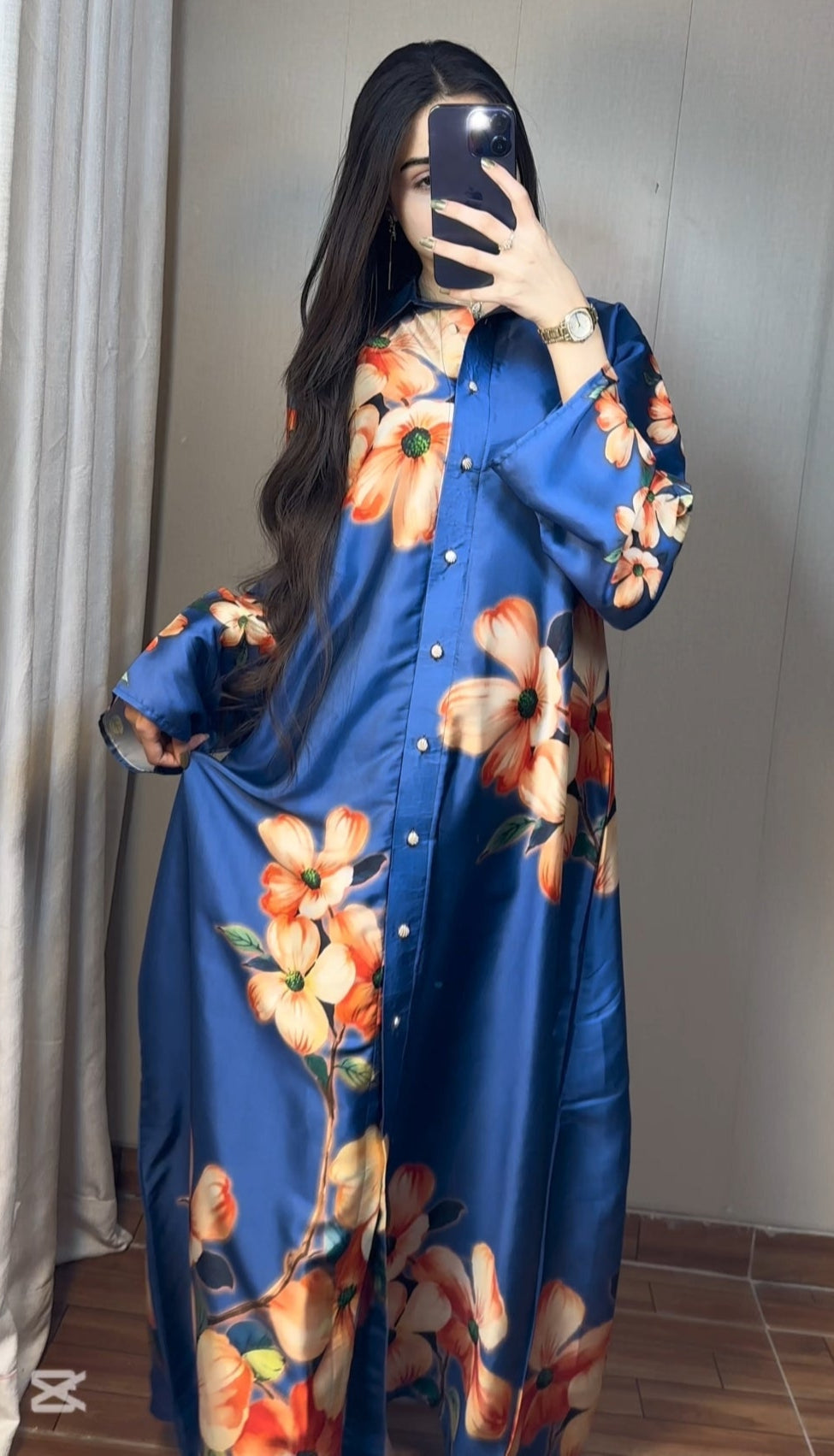Alhazeh's Floral Silk Maxi
