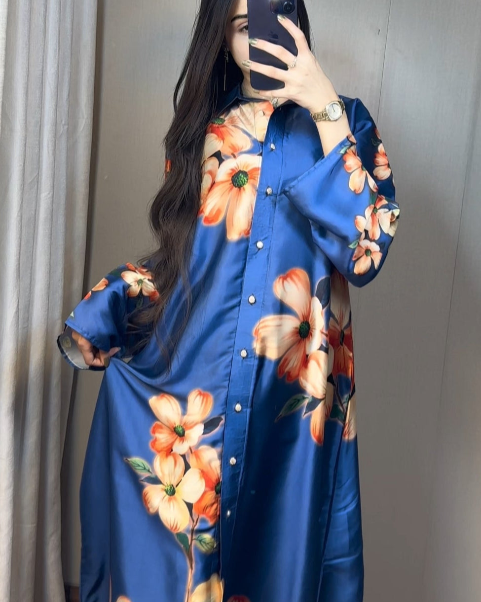 Alhazeh's Floral Silk Maxi