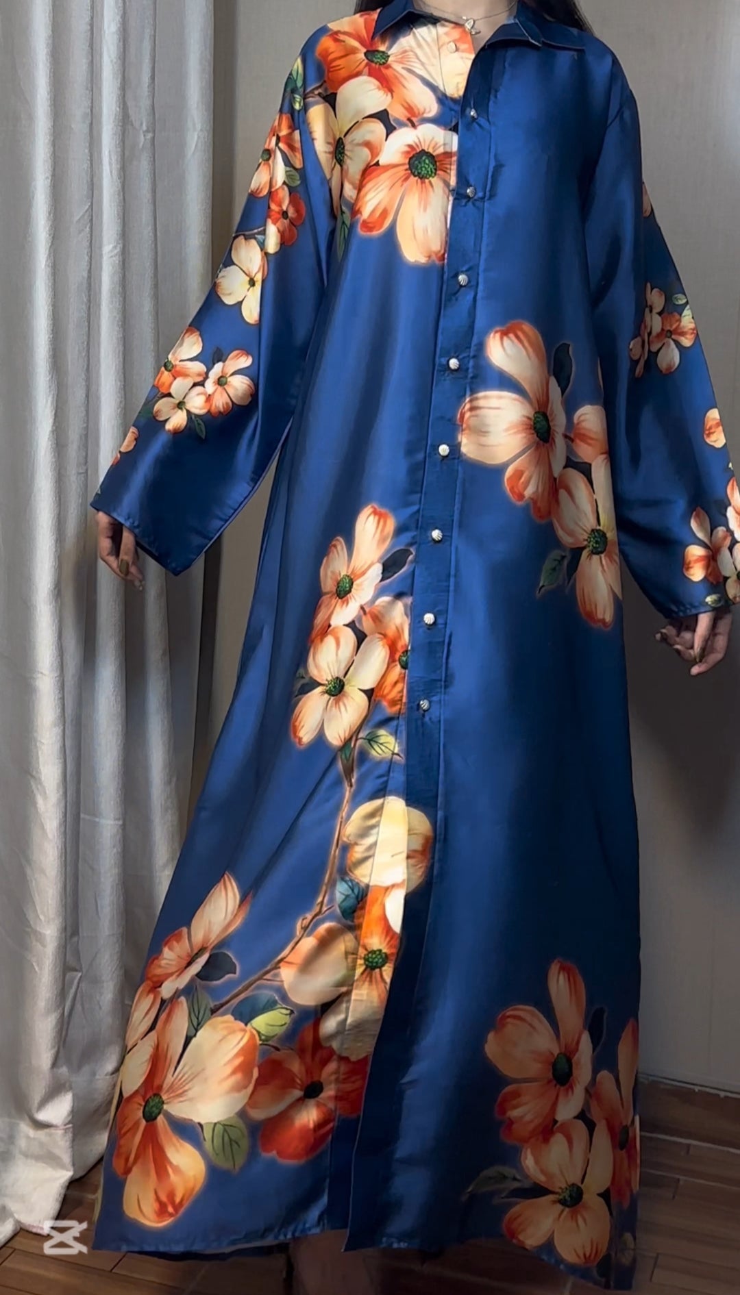 Alhazeh's Floral Silk Maxi