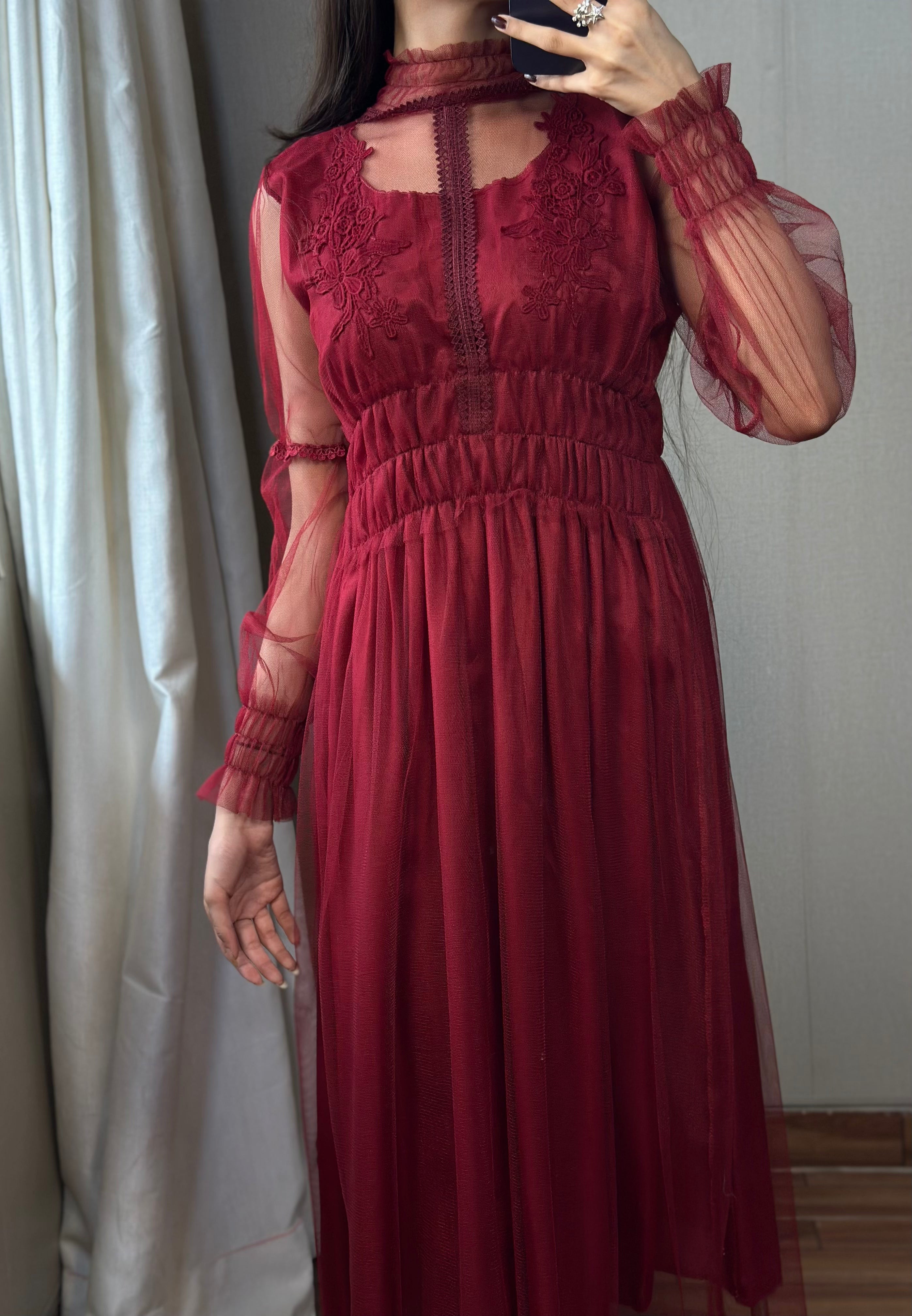 Alhazeh's Rare Net Maroon - 001