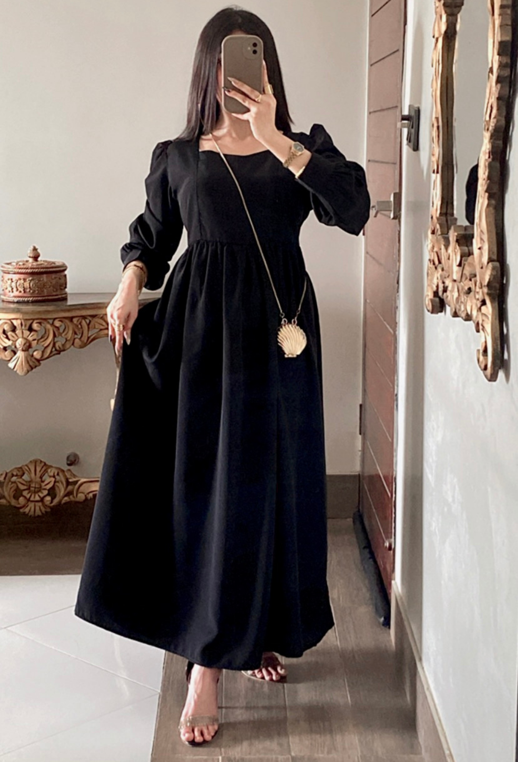 Alhazeh's Black Georgette - 007